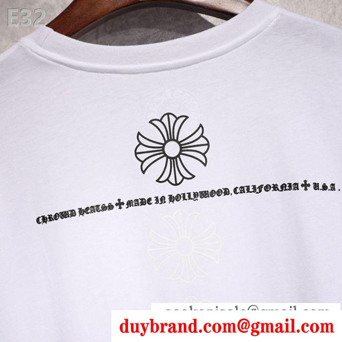 2色可選夏のマストブランド新作 chrome hearts 流行色2019年春夏クロムハーツ半袖tシャツ