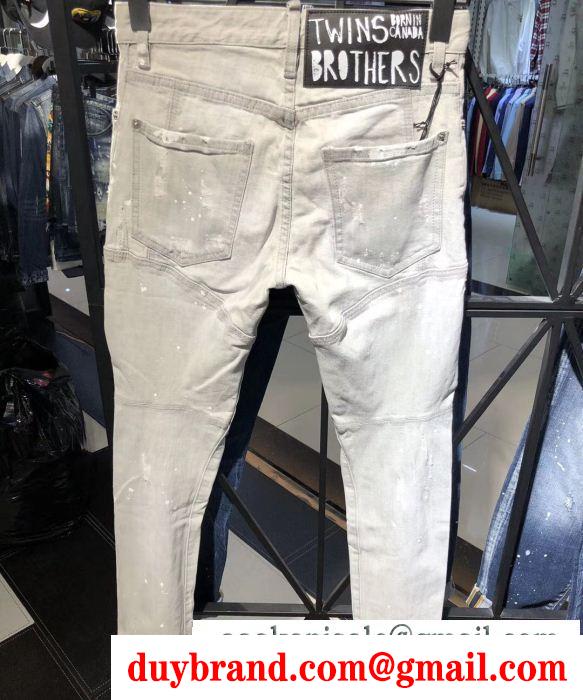 テーパードデニムパンツ 注目ブランドは2019最新 ディースクエアード キレイ色チェック春夏 dsquared2
