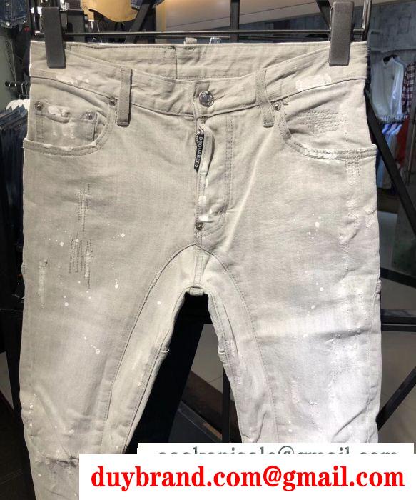 テーパードデニムパンツ 注目ブランドは2019最新 ディースクエアード キレイ色チェック春夏 dsquared2