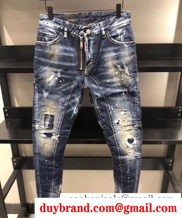 ディースクエアード dsquared2 流行色2019年春夏 テーパードデニムパンツ 品の良い優秀さコレクション