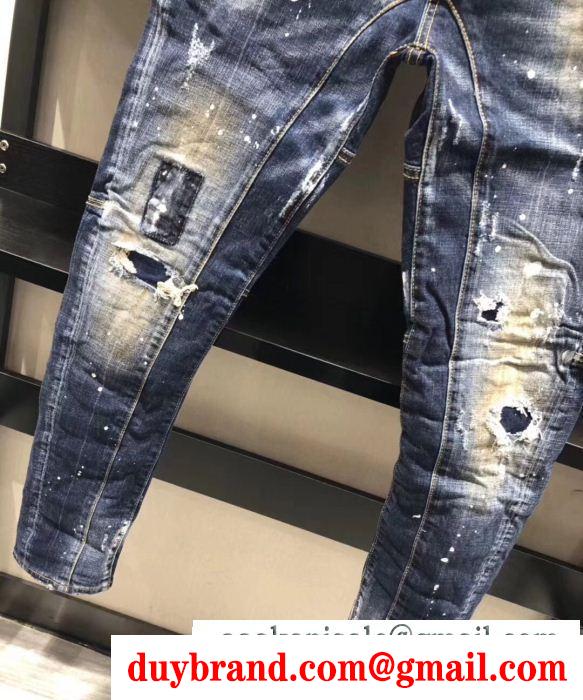ディースクエアード dsquared2 流行色2019年春夏 テーパードデニムパンツ 品の良い優秀さコレクション