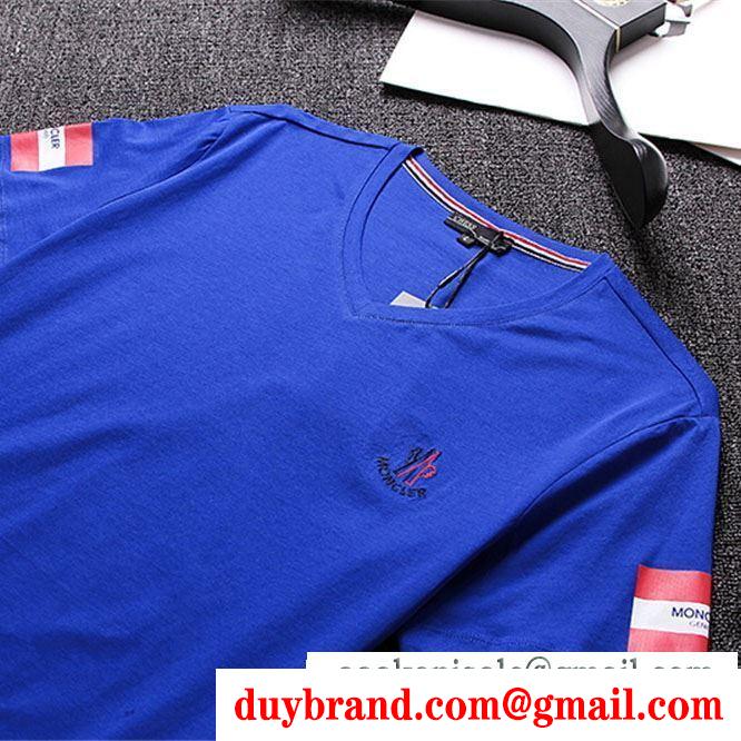 今年らしい優秀アイテム モンクレール MONCLER 夏の最旬スタイルを楽しい 3色可選  Tシャツ/ティーシャツ季節感もプラス2019新作