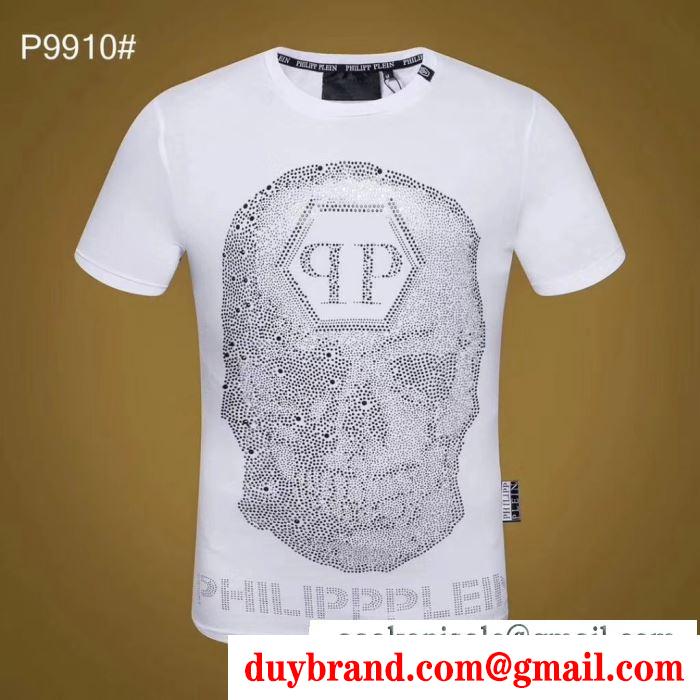 Tシャツ/ティーシャツ クラシックな雰囲気のトップス フィリッププレイン 2019SSコレクションに新着 PHILIPP PLEIN 2色可選