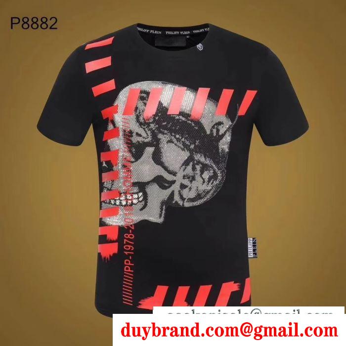 今年らしく魅力的アップ  Tシャツ/ティーシャツ 2019SS人気ブランド新作アイテム フィリッププレイン PHILIPP PLEIN 2色可選