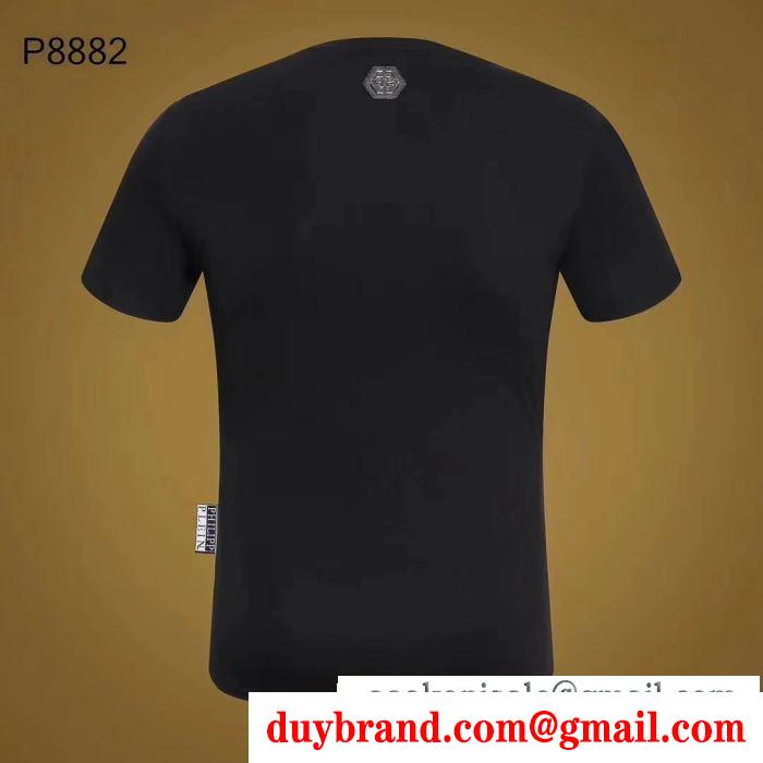 今年らしく魅力的アップ  Tシャツ/ティーシャツ 2019SS人気ブランド新作アイテム フィリッププレイン PHILIPP PLEIN 2色可選