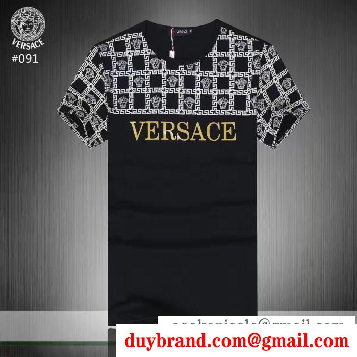 ヴェルサーチVERSACE 2019人気がますます人気 Tシャツ/ティーシャツ 夏の涼しい人気新作 3色可選 夏の暑い日にも快適に 