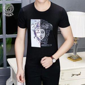 Versace Versace 2019 T -shirts/T -shirts 2 -Molored 2 Color Lựa chọn _ Versace Versace_ Thương hiệu giá rẻ 