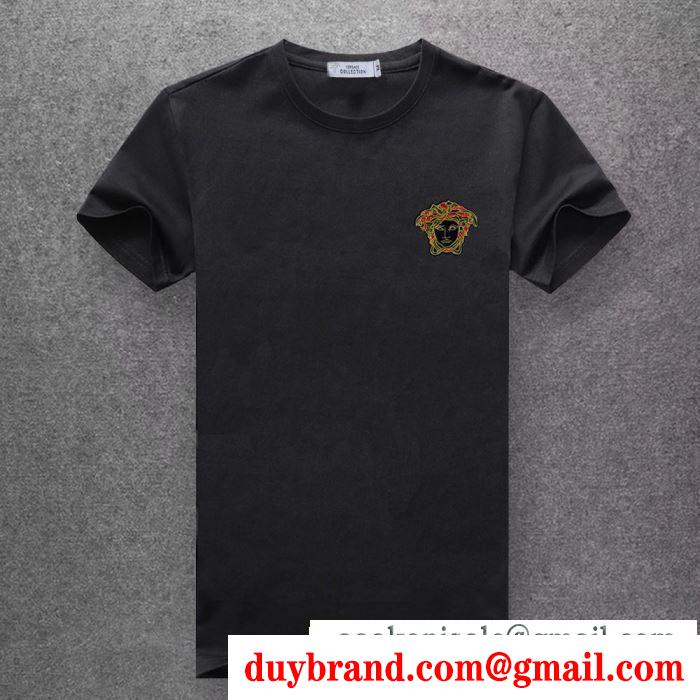 大人っぽいスタイルが完成 ヴェルサーチ2019春夏に人気のトレンド新作 VERSACE Tシャツ/ティーシャツ 多色可選 