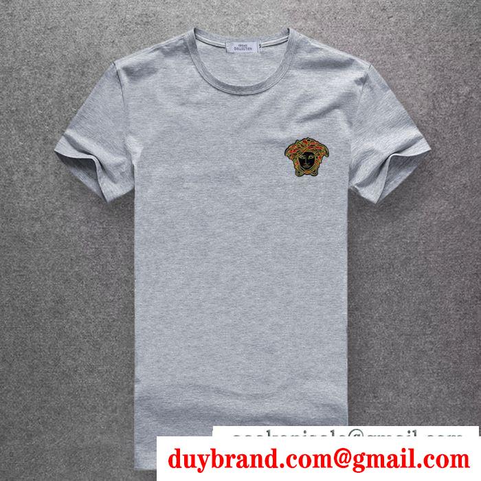 大人っぽいスタイルが完成 ヴェルサーチ2019春夏に人気のトレンド新作 VERSACE Tシャツ/ティーシャツ 多色可選