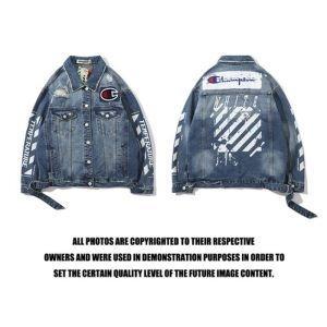 Sự phổ biến ngoài trắng ngoài trắng siêu dữ dội nhận được 100%áo khoác denim thực tế mới