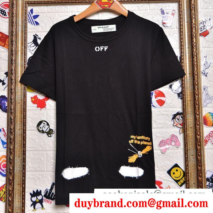 限定セール正規品保温性かわいい半袖ＴシャツOff-Whiteオフホワイト 偽物合わせやすいブラックホワイトオレンジ