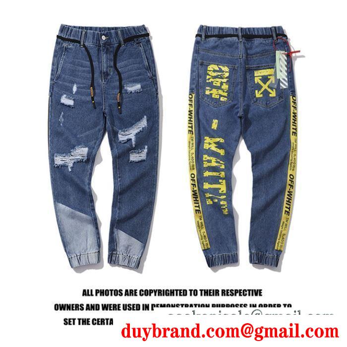 季節感もプラス2019新作 今すぐ買えちゃう！新着 off-white オフホワイト デニムパンツ off white