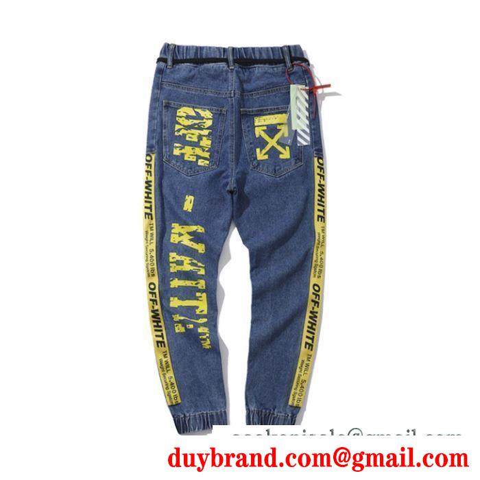季節感もプラス2019新作 今すぐ買えちゃう！新着 off-white オフホワイト デニムパンツ off white
