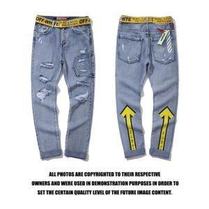 Quần denim màu trắng trắng ngo...