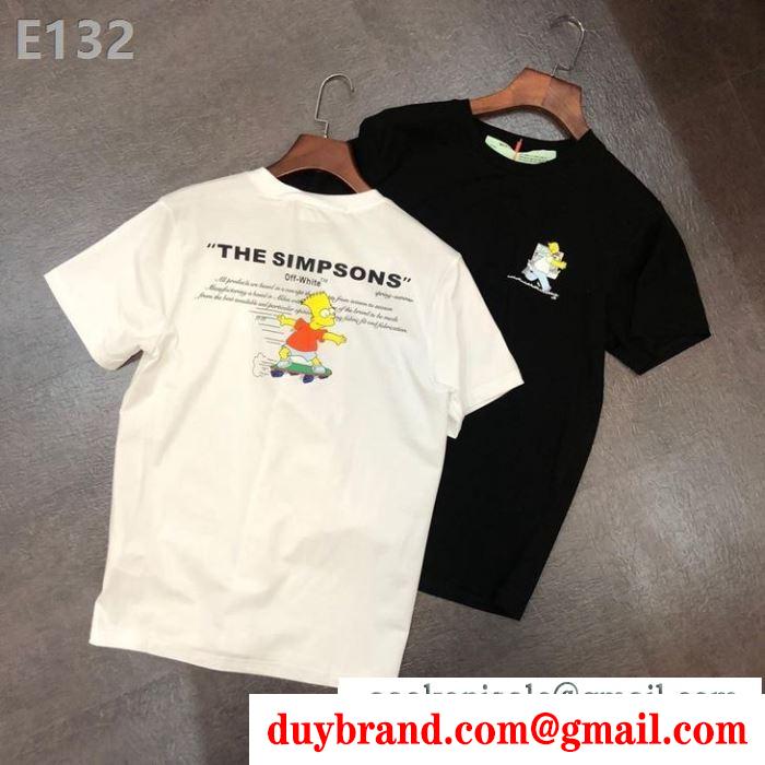 きれいめな印象で着こなし 2019年春夏シーズンに登場 off-white オフホワイト 半袖tシャツ 2色可選