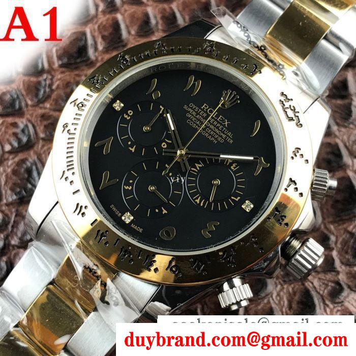 偽物 ロレックス 通販ROLEX赤字超特価大人気アラビア数字可視性の高さオシャレ度アップ腕時計４色可選男性用