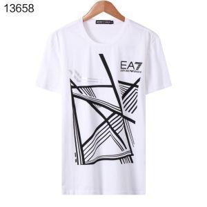 Armani Super Armani Đáng ngạc nhiên Giá trị đặc biệt Vải bông phổ biến logo in tay áo ngắn T -Shirt Blue Red Black White