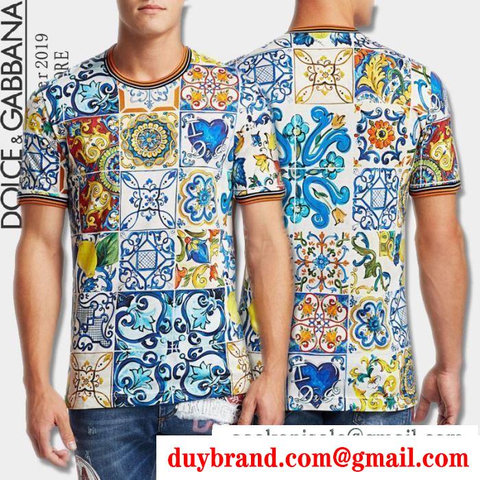 ドルチェ&ガッバーナ 偽物DOLCE & GABBANA全国無料高品質ロックアメカジ系ｔシャツ幅広いシーン紳士服夏場