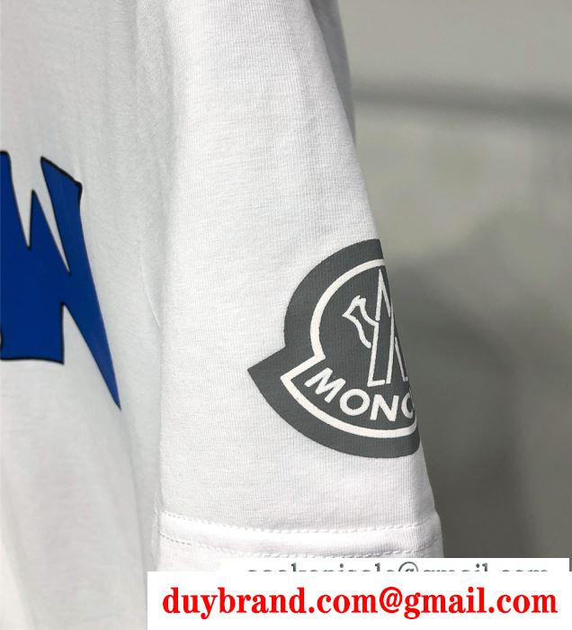 Tシャツ/ティーシャツ 2色可選 2019ss最安値春夏ファション トップスからチラ見える安心 モンクレール moncler