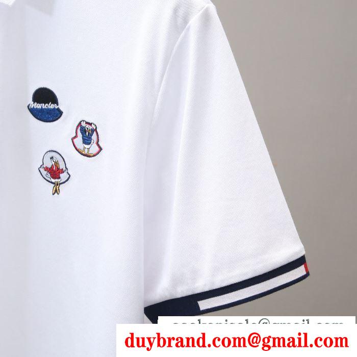 3色可選 2019年は断然オススメ スタイルアップ見えなシンプル モンクレール moncler tシャツ/ティーシャツ
