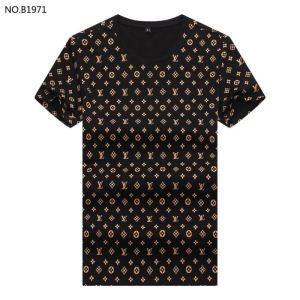 Thương hiệu siêu lớn nổi tiếng Black White Louis Vuitton Vuitton 100%Cotton làm mới t -shirt