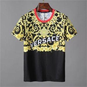 Thâm hụt siêu đặc biệt Giá mới sành điệu đơn giản t -shirt thời trang thời trang đen trắng Versace Versace nam