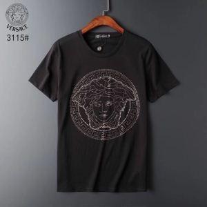 Mới đến 2019 in bình thường t -shirt lớn rất hoạt động Đàn đen da đen Versace Versace rẻ