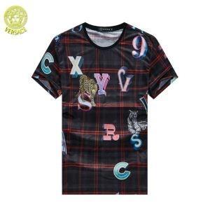 Versace t -shirt Versace Bán giới hạn mới CINUAD CASual Thiết kế đơn giản t -shirt Vật phẩm tuyệt vời Fashionable