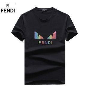 Mới đến bảo đảm chính hãng cotton potent t -shirt xu hướng đơn giản đen, màu đỏ trắng fendi fendi siêu thị