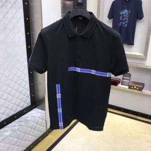 Fendi t -shirt fendi mới đến vật liệu bông mới t -shirt kinh doanh cảnh đen trắng trang phục cho công việc