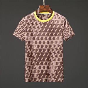 Mới đến cổ điển Đẹp Đẹp Đá quý cổ điển T -Shirt Red Black Fendi Fendi Super Casual Sports Active