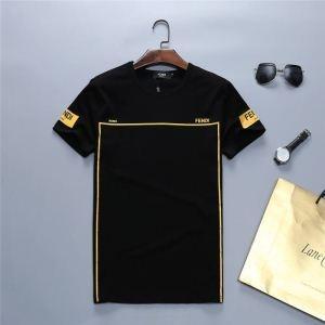 Fendi t -shirt fendi giá rẻ giá rẻ phòng chống giá đặc biệt t -shirt ngăn chặn t -shirt American cadi street đen trắng