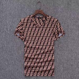 Đáng ngạc nhiên Giá trị đặc biệt 2019 Fendi Fendi t -shirt Slow T -Shshirt Black Brown Red