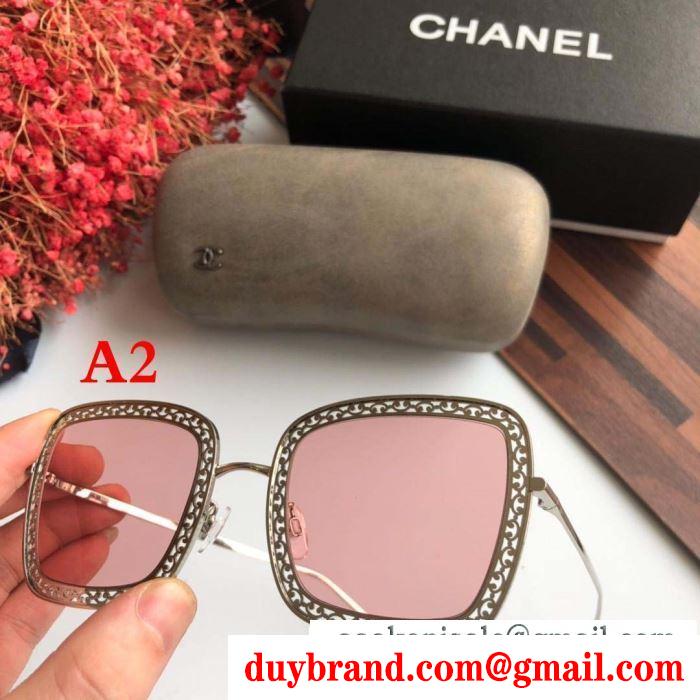 2019春夏トレンドmàu sắc  chanel サングラス ファッションに新しい色 多色可選