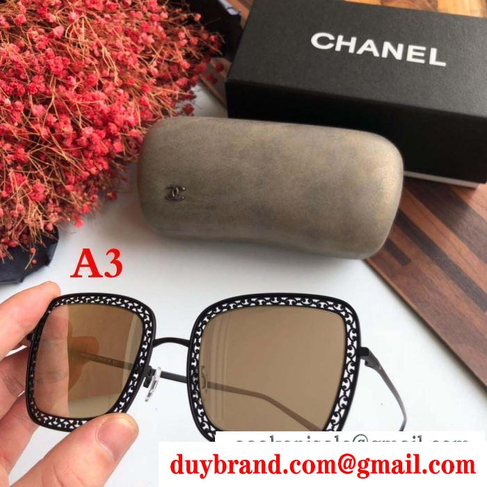 2019春夏トレンドmàu sắc  chanel サングラス ファッションに新しい色 多色可選
