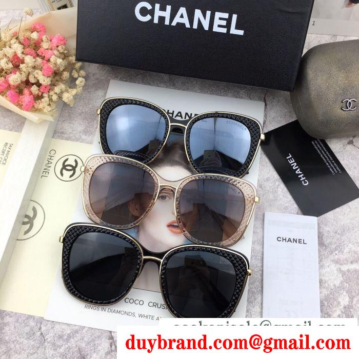  chanel 春夏アイテムから新たに登場！ サングラス 2019春新色コスメ人気ブランド 3色可選