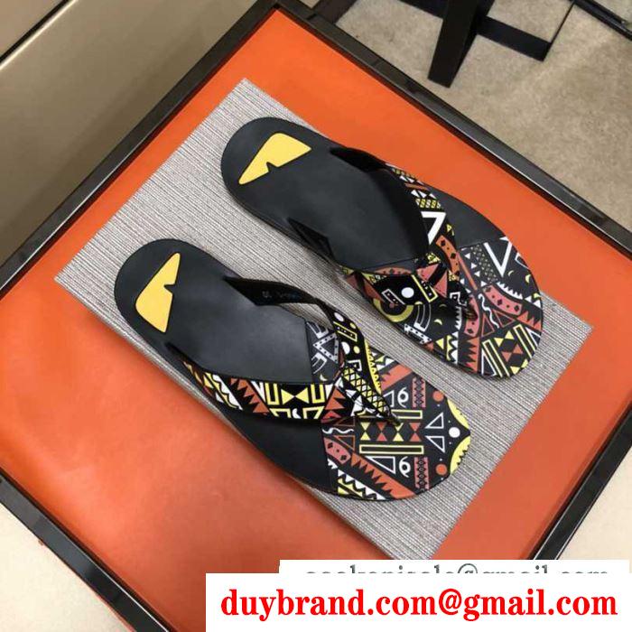 魅力がたっぷり フェンディ fendi とても爽やかな着心地 トングサンダル2019ssのトレンド商品