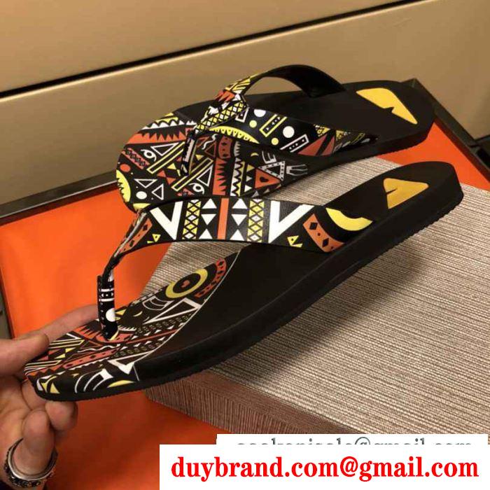 魅力がたっぷり フェンディ fendi とても爽やかな着心地 トングサンダル2019ssのトレンド商品