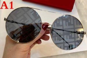 Kính râm tinh tế Fendi Kính râm bình thường Multi -Molored