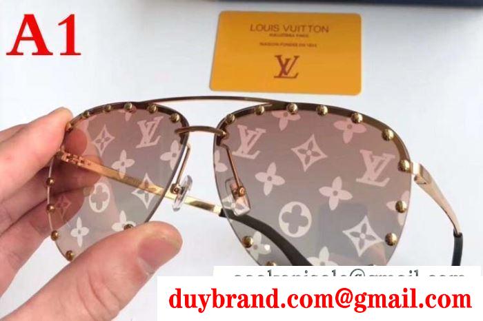 多色可選 サングラス キレイ色チェック春夏 19年トレンド春夏もお世話に ルイ ヴィトン louis vuitton