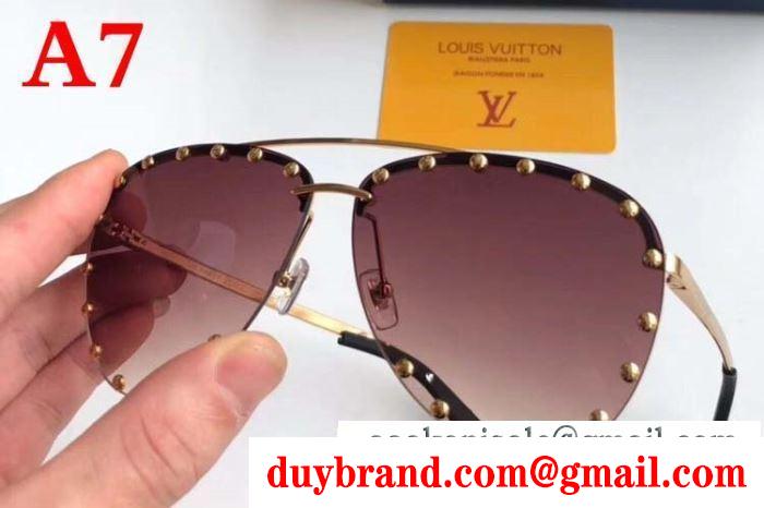 多色可選 サングラス キレイ色チェック春夏 19年トレンド春夏もお世話に ルイ ヴィトン louis vuitton