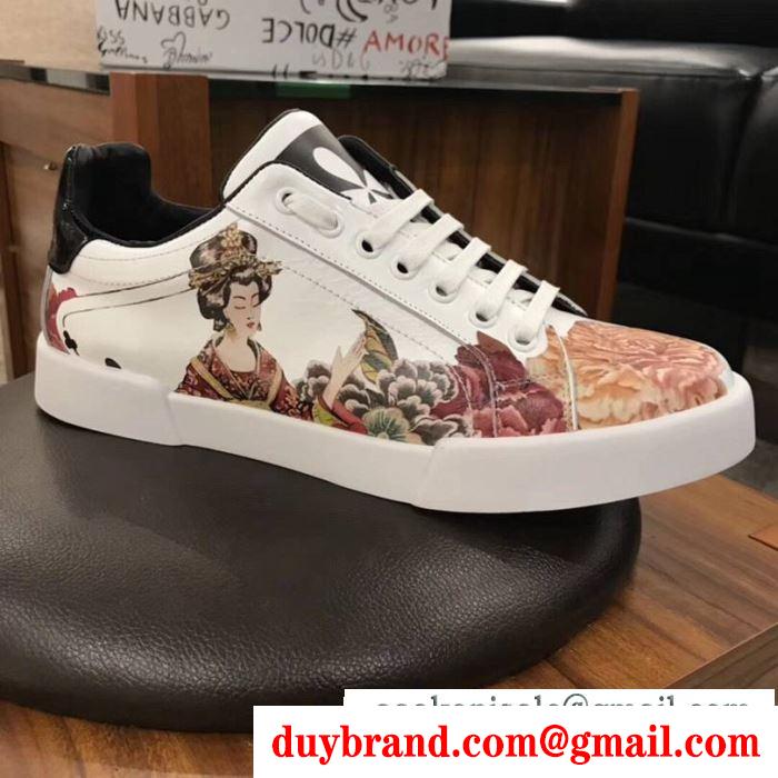 大流行新ブランドアイテム dolce&gabbana ドルチェ＆ガッバーナ カジュアルシューズ 2019春夏トレンドmàu sắc