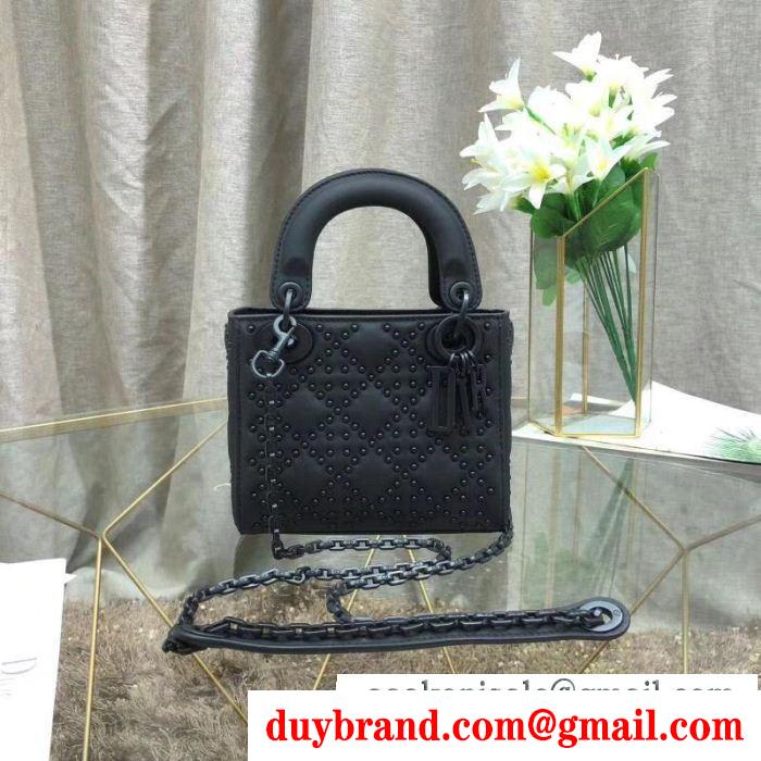 大人気の定番モデル dior ディオール mini lady dior ultra black bag レディース トートバッグ スーパーコピー ブラック