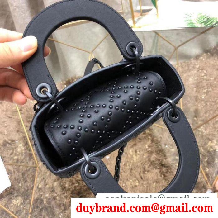 大人気の定番モデル dior ディオール mini lady dior ultra black bag レディース トートバッグ スーパーコピー ブラック