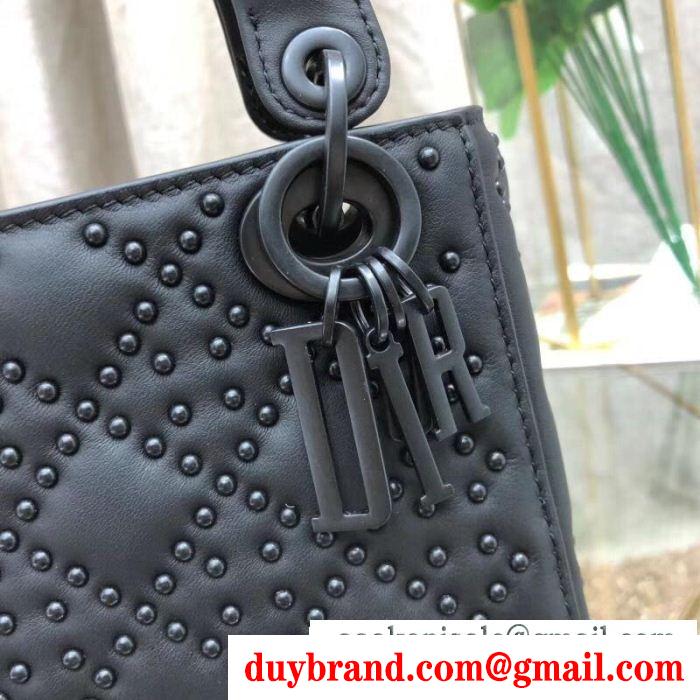 大人気の定番モデル dior ディオール mini lady dior ultra black bag レディース トートバッグ スーパーコピー ブラック