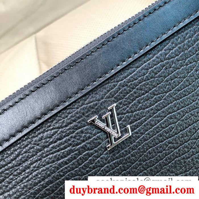 春夏で一番注目されたモデル ルイ ヴィトン 通販 コピー louis vuitton メンズ クラッチバッグ 日常 激安 ブラック レザー