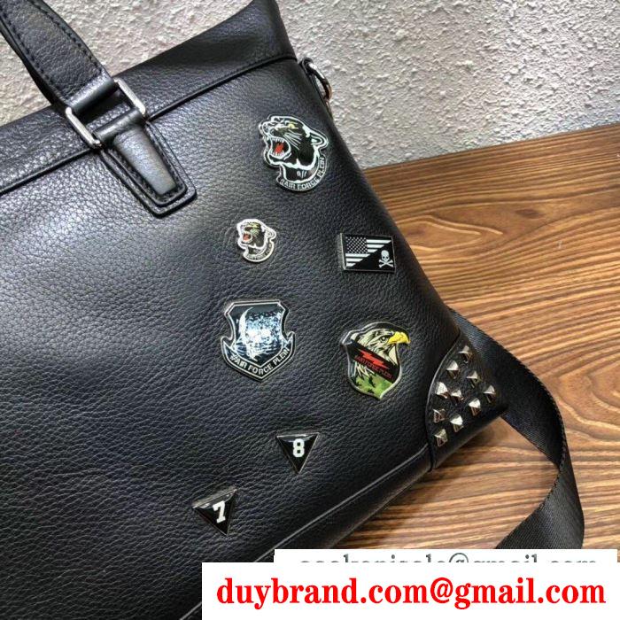 PHILIPP plein フィリッププレイン 期間限定セール メンズ ショルダーバッグ ブランド コピー ブラック 品質保証 2wayバッグ