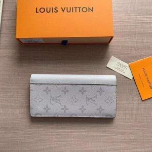 Louis Vuitton Louis Vuitton Long Fallet Men's Large 2019SS Limited New White Dark Blue M30297