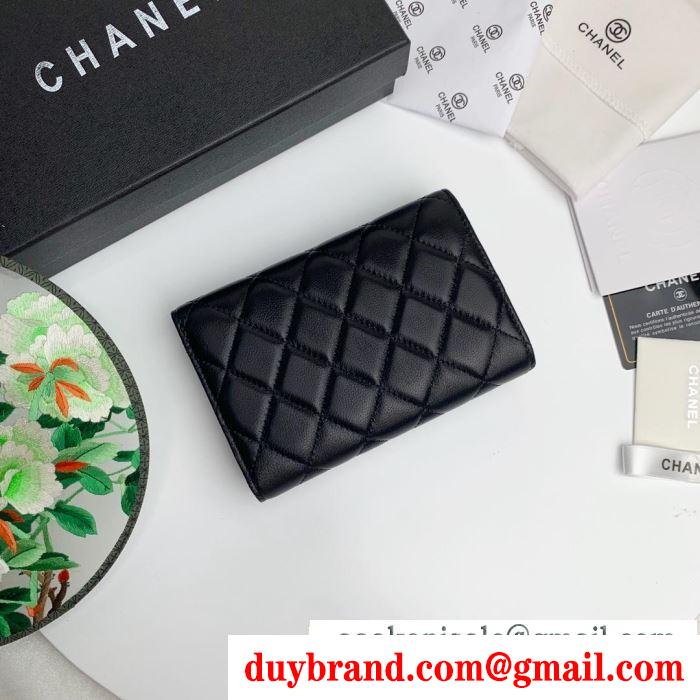  レディース 折りたたみ財布 コピー 春夏の定番コレクション chanel timeless classics タイムレス クラッシック ブラック
