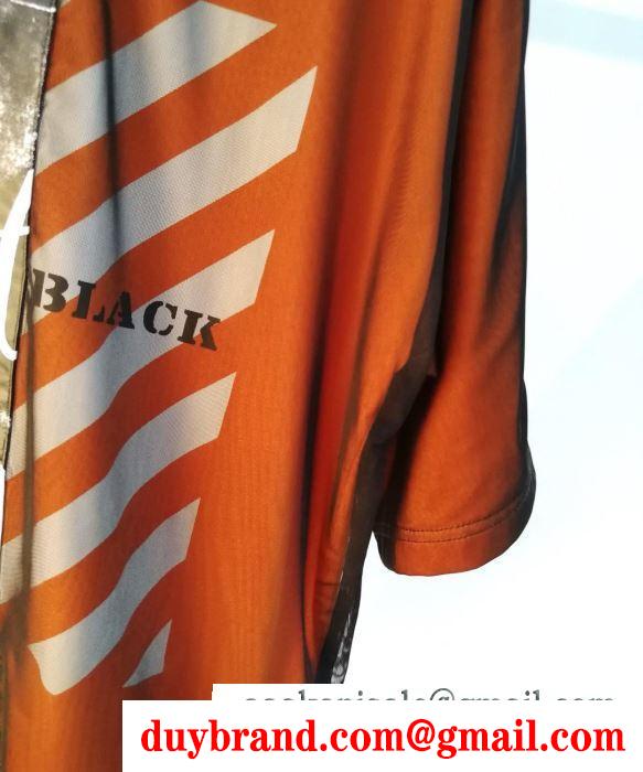 2019春夏トレンドmàu sắc  半袖Tシャツ   Off-White オフホワイト  スタイルアップ見えなシンプル